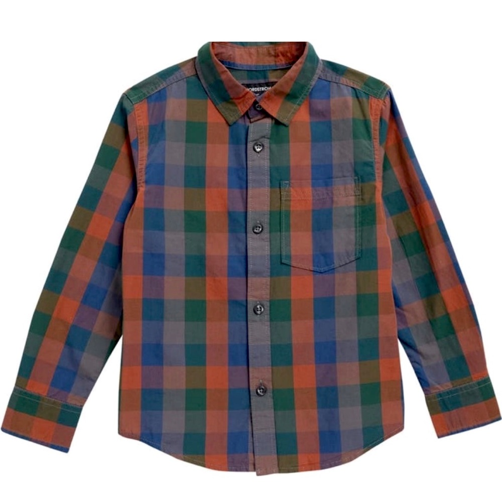Nordstrom - Kids Striped Poplin Button-Down Shirt